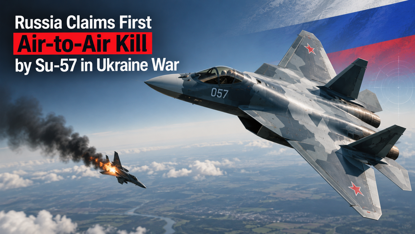 Russia Claims First Air-to-Air Kill by Su-57 in Ukraine War