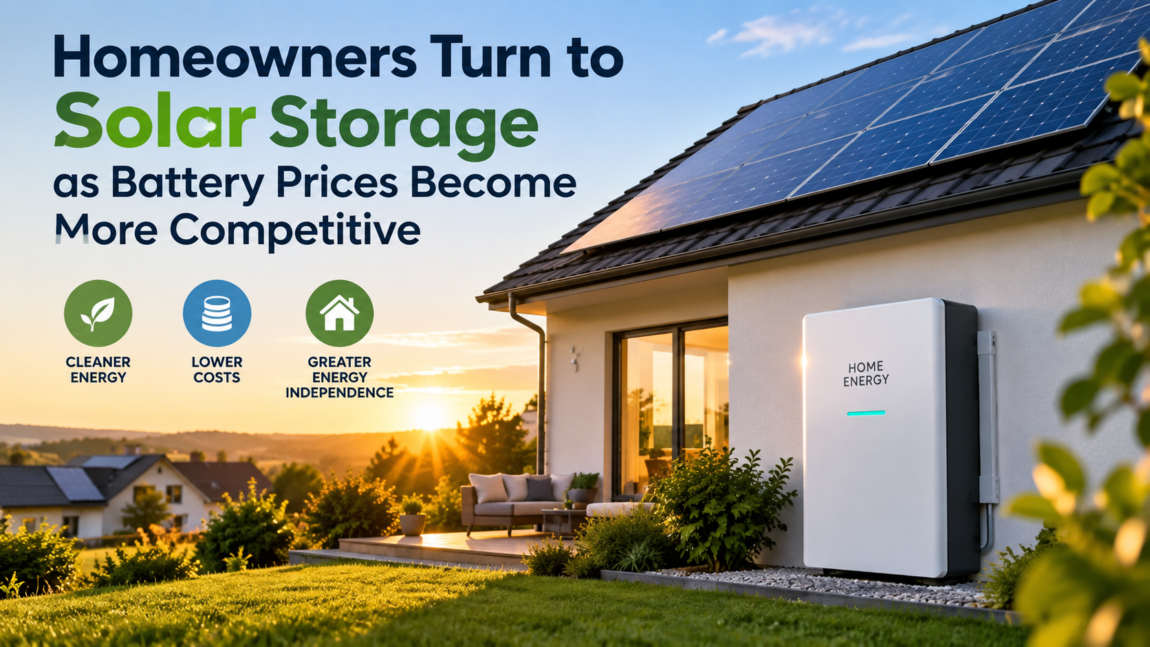 Homeowners Turn to Solar Storage as Battery Prices Become More Competitive