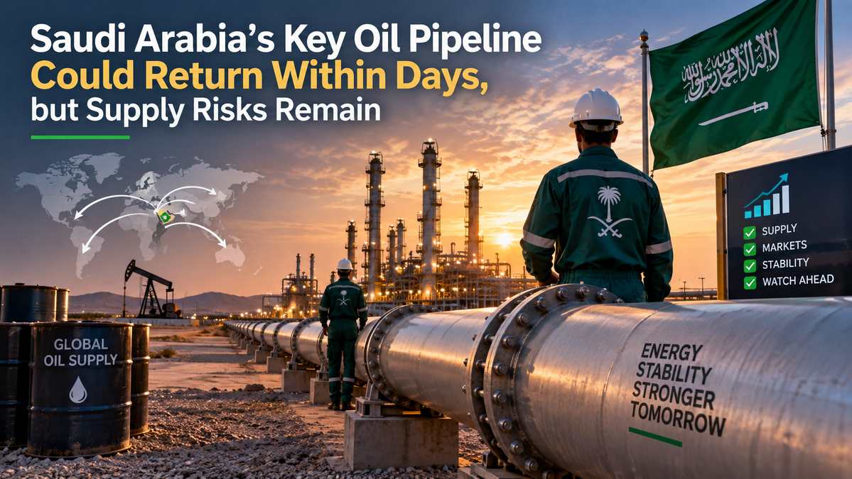 Saudi Arabia’s Key Oil Pipeline Could Return Within Days, but Supply Risks Remain