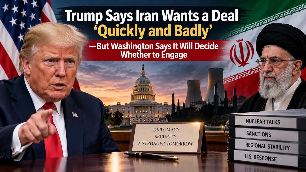 Trump Says Iran Wants a Deal ‘Quickly and Badly’—But Washington Says It Will Decide Whether to Engage